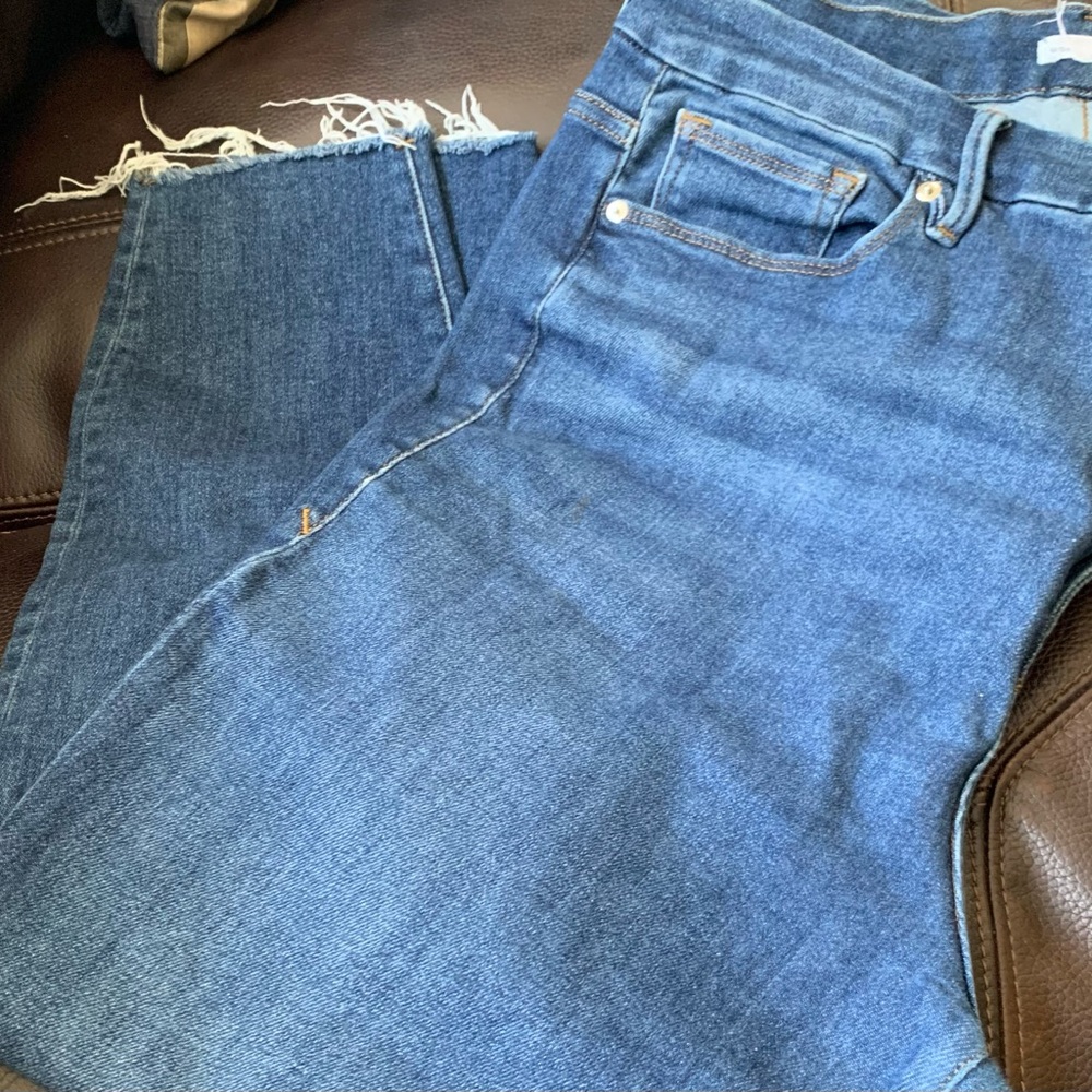 Blue Distressed High Waisted Women's Jeans - Picture 2 of 4